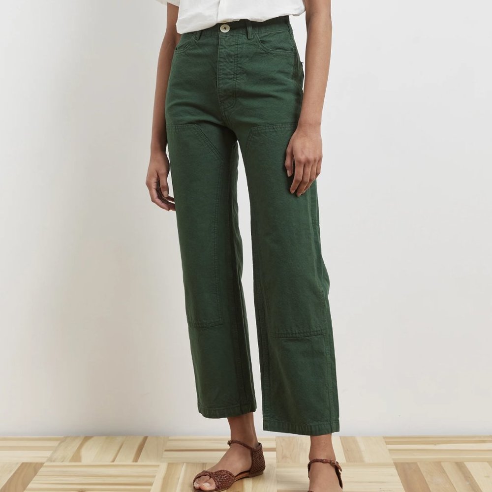 Jesse Kamm Patchfront Handy Pants, Forest Service Green size 14